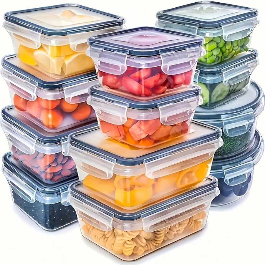 Food Storage Prep Containers - 24‑Piece Meal Prep Food Containers Set,