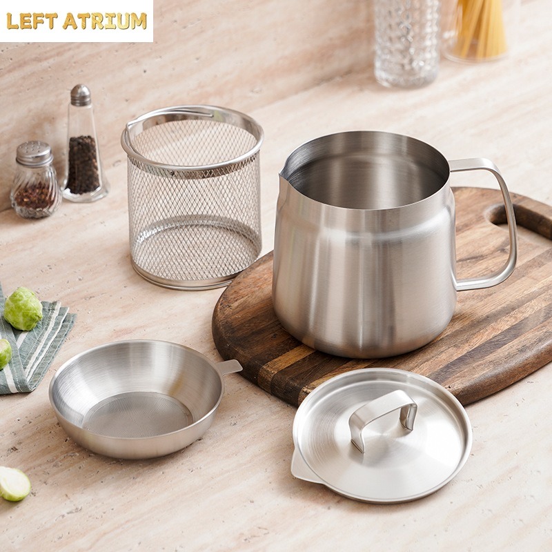 Herb Keeper Container - 2.0L Stainless Steel Oil Filter Pot