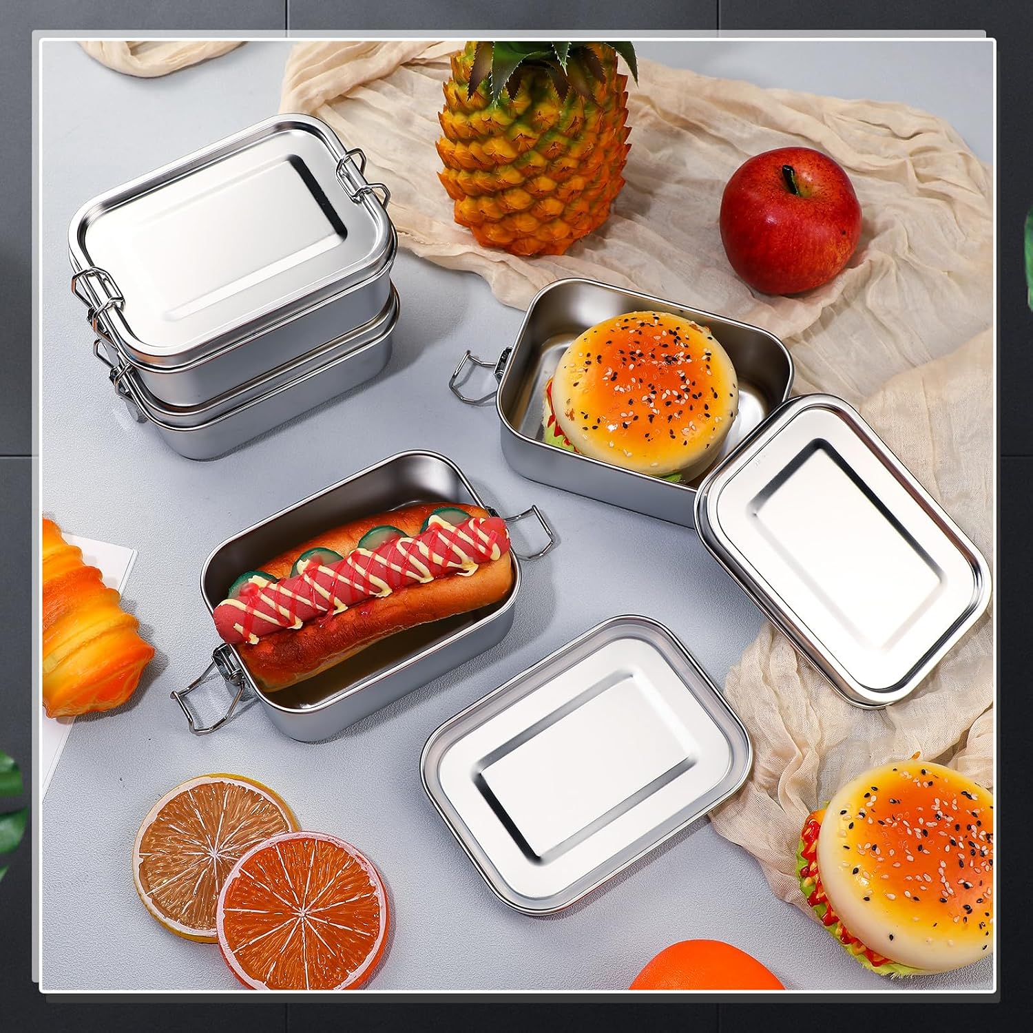 Stainless Steel Food Storage C - Food Storage Prep Containers recension och pris
