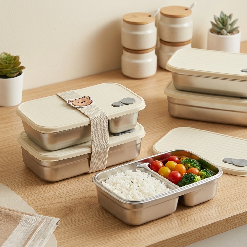 Stainless Steel Bento Box Meta - Food Storage Prep Containers recension och pris