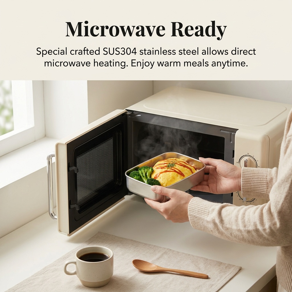 Stainless Steel Bento Box Meta - Food Storage Prep Containers recension och pris