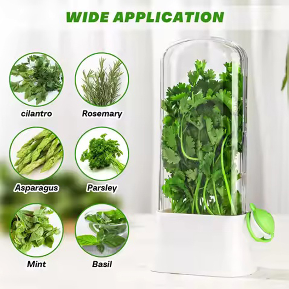 1pc Refrigerator Herb Crisper  - Herb Keeper Container recension och pris