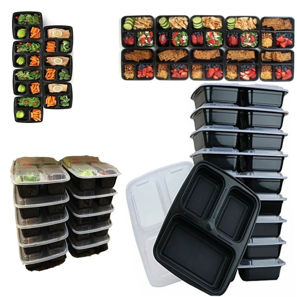 7 Pack 3 Compartment Meal Prep - Food Storage Prep Containers recension och pris