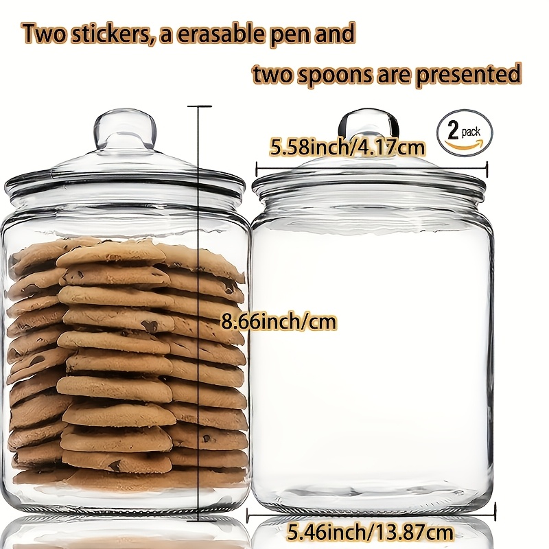 2pcs Glass Pantry Jar with Cla - Food Storage Tank recension och pris