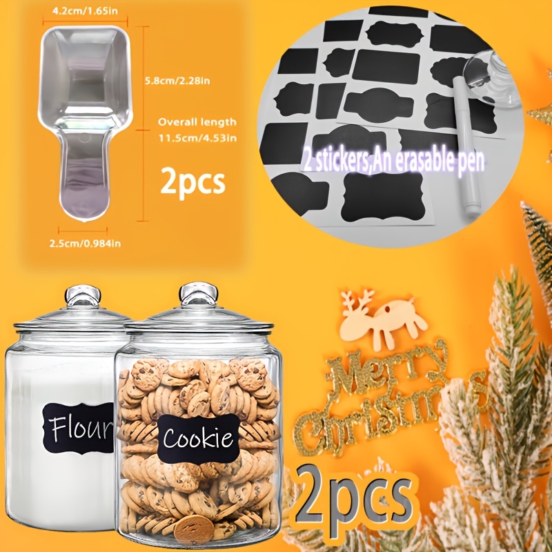 2pcs Glass Pantry Jar with Cla - Food Storage Tank recension och pris
