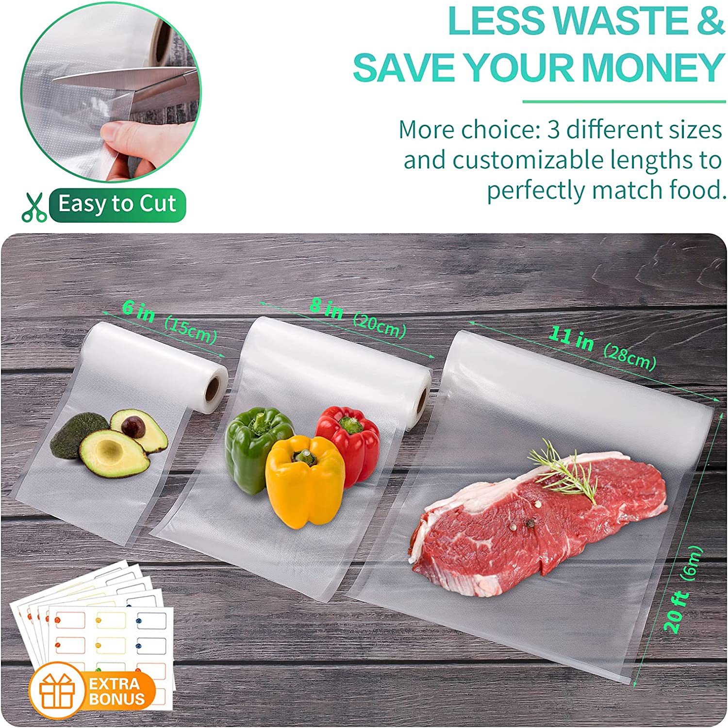 Kitchen Bags For Vacuum Food V - Vacuum Sealer Bag recension och pris