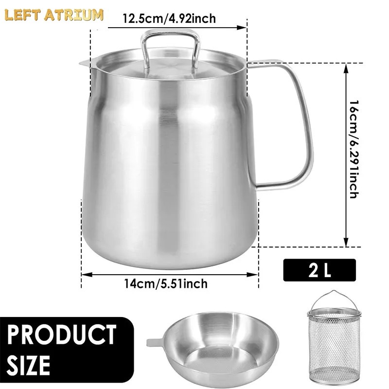 2.0L Stainless Steel Oil Filte - Herb Keeper Container recension och pris