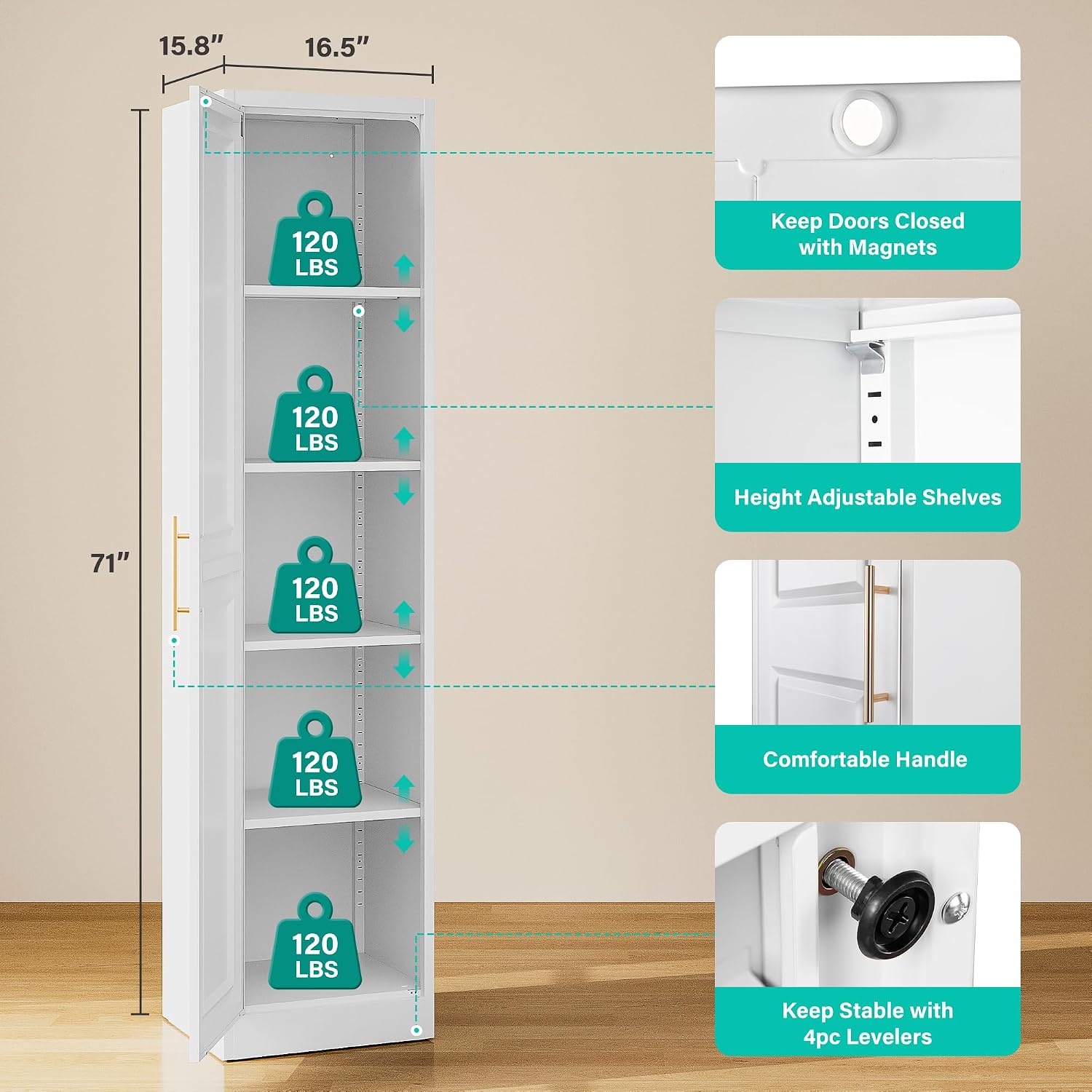 Tall Narrow Storage Cabinet Wi - Food Storage Tank recension och pris