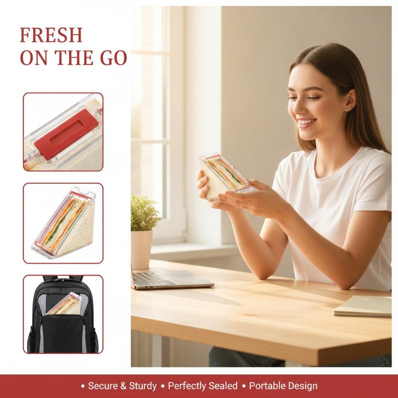 Clear Triangle Sandwich Holder - Food Storage Non Toxic recension och pris