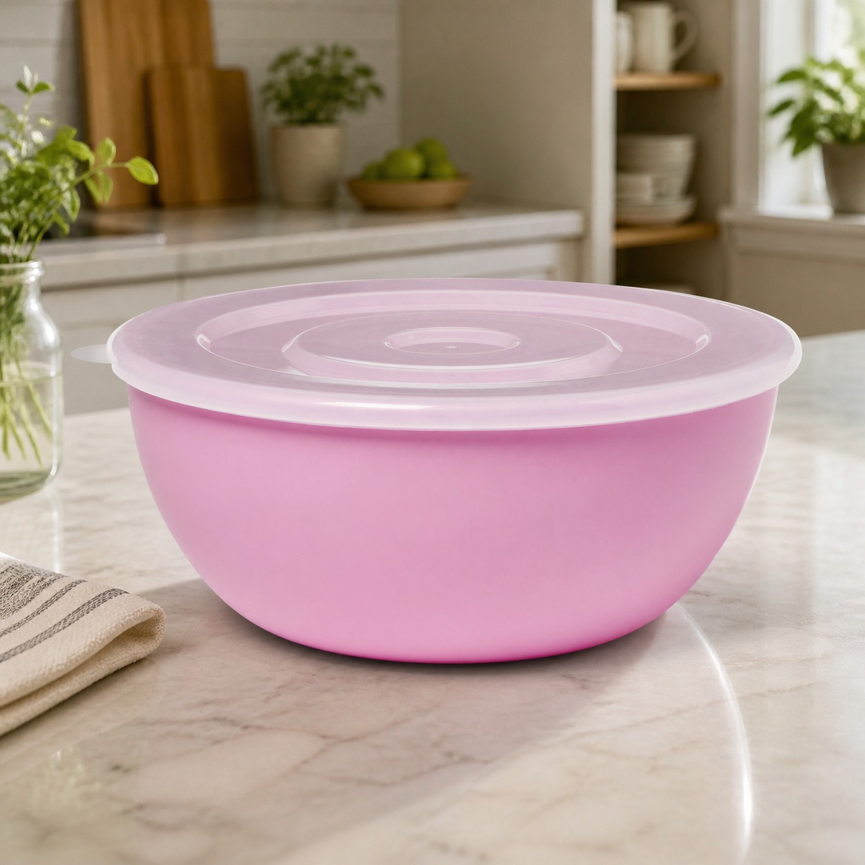 Pink Bowl With Matching Lid, D - Food Storage Prep Containers recension och pris